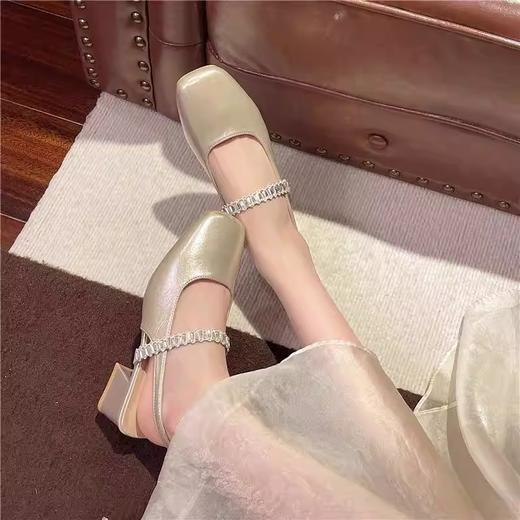 【YW】无忧购浅粗跟头玛丽珍包凉鞋女仙女一字带方头1168（截单后3-5天发货） 商品图5