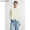 PURE TOUCH米黄色圆领长袖针织开衫 商品缩略图0