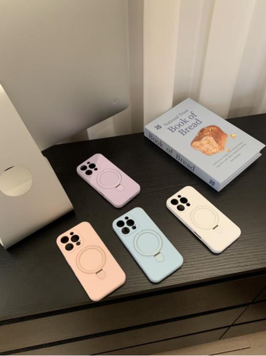 （液态硅胶支架手机壳）🔥【 最新18色｜液态硅胶支架手机壳 】💰25.9一个 包邮❗️共十八款可选🎨夏日喜欢超薄液态⭐️手感很棒的手机壳📱马卡龙色系都超奶～ 商品图2