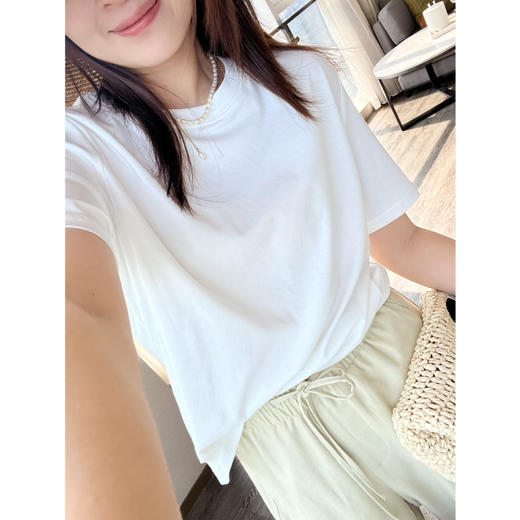 2507116    max圆领 中袖T恤，长绒棉 商品图6