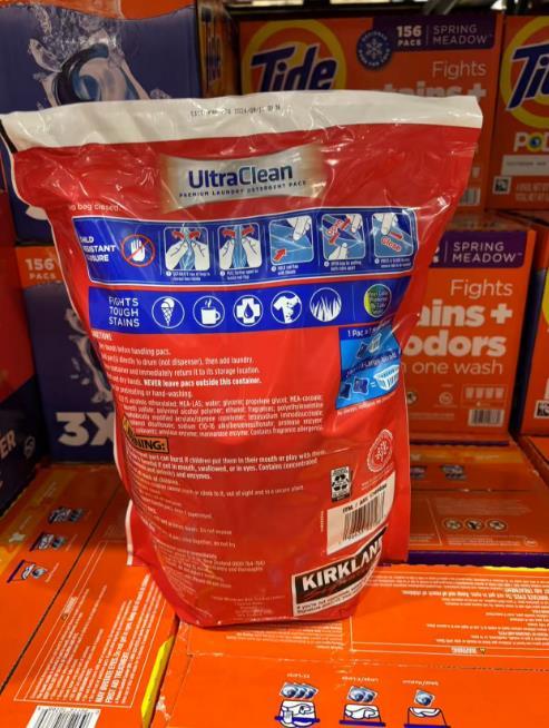 Kirkland 速溶强效洗衣凝珠洗衣球（152粒 包邮）单粒包装 去污抑菌护衣  洛杉矶直邮 商品图1