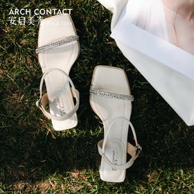 ARCHCONTACT安启美奈夏款一字带钻扣凉鞋【52829】