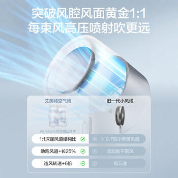 艾美特（AIRMATE）小风扇手持风扇电风扇桌面办公室安静轻音家用婴儿车小风炮便携式迷你充电节能户外超长续航 FREE1 商品图8