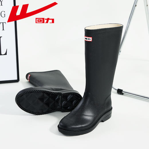 回力雨鞋女款2025新款雨靴成人水鞋防水胶鞋长筒高筒赶海水靴中筒033高筒 商品图4