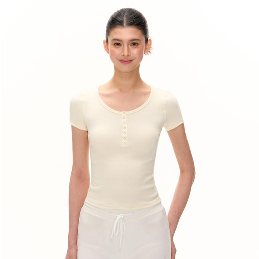 Ariseism 美式复古设计感短袖t恤女夏季新款修身上衣 商品图0