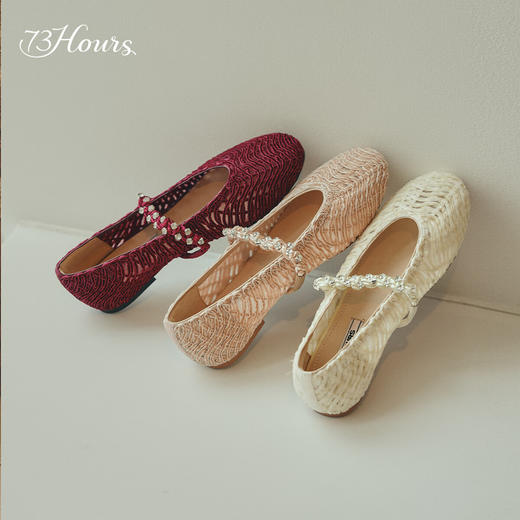 【2F】73Hours女鞋转角巴黎2025秋季新品鞋面平底纯色玛丽珍单鞋 商品图2