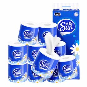 太阳 中顺洁柔蓝色有芯卷纸4层140g*12卷 JRS120-12E