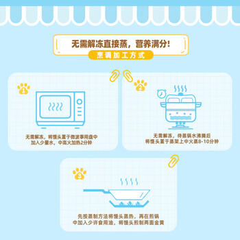 广州酒家利口福 全麦椰汁馒头400g*2 24个 儿童早餐 杂粮粗粮 包子半成品美食 商品图6