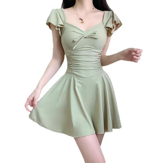 连体泳衣女2025新款显瘦遮肚保守裙式海边度假泡温泉纯欲女款泳装 商品图4