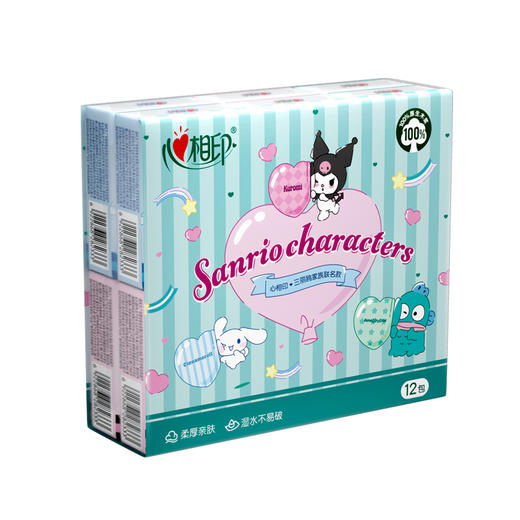 【积分兑换】心相印  IP款12包*3条四层手帕纸(印花) 3C2910 商品图4