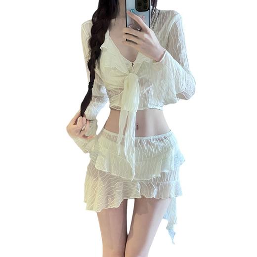 高级感泳衣女比基尼2025新款显瘦保守遮肚四件套性感分体度假温泉 商品图4