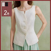 馥迦法式老钱风无袖马甲背心 商品缩略图0