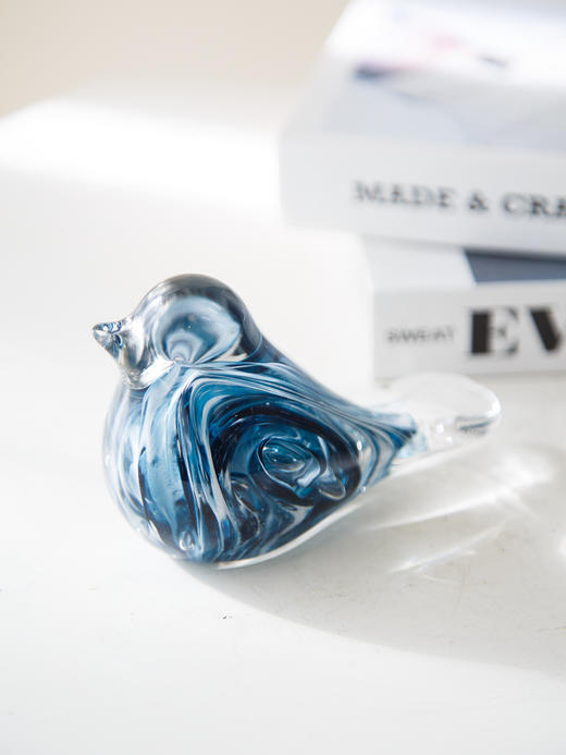 深蓝色小鸟摆件 商品图0