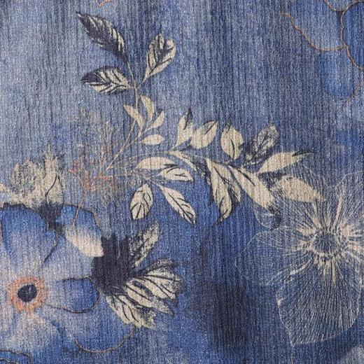 T4078夏季高级感新款男士潮牌简约渐变花卉短袖T恤宽松复古圆领上衣潮 商品图3