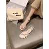 真皮凉鞋！2025新款韩国博主风方头交叉细带套趾平底凉鞋女夏款！ 商品缩略图8