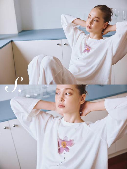 shyshystill/shy202502008/宽松休闲圆领白色罩衫 商品图4