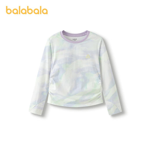 【商场同款】巴拉巴拉童装女长袖t恤儿童2025新款秋速干收腰上衣 商品图0