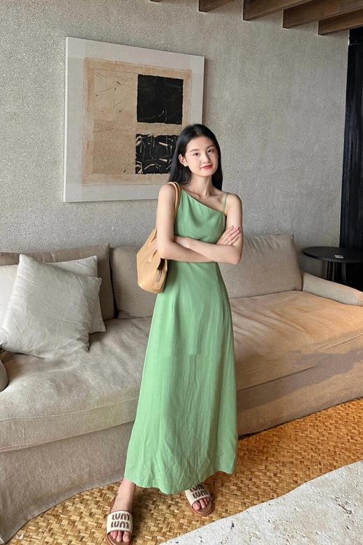 SUMMER & SAGE 不规则纯色吊带连衣裙 20910 商品图1