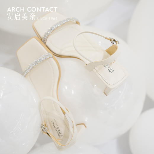 ARCHCONTACT安启美奈夏款一字带钻扣凉鞋【52829】 商品图10