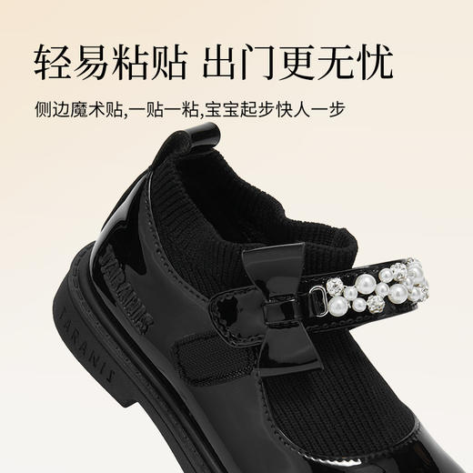 泰兰尼斯meta秋季新款童鞋防滑软底黑皮鞋女童公主鞋校园宴会皮鞋  M03X5C6632 商品图4