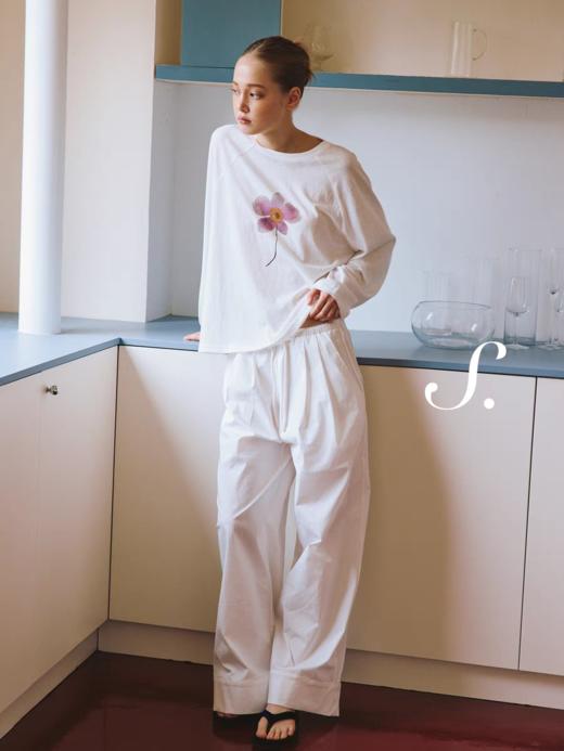 shyshystill/shy202502008/宽松休闲圆领白色罩衫 商品图3