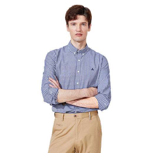 NAVIGARE纳维凯尔 男长袖格子衬衫 1233070721 商品图4