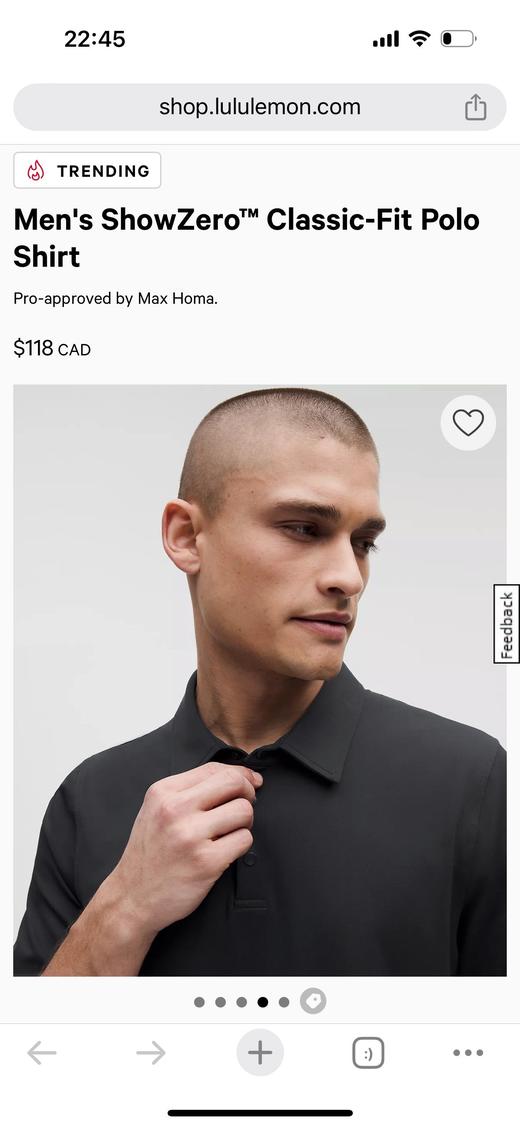 现货 LULU家超强的吸湿排汗短袖 polo衫 商品图1