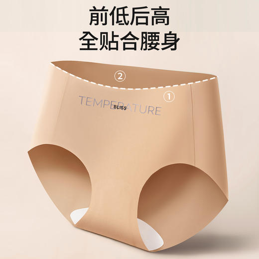【59.9抢4条❗新款粉底液冰丝内裤】真无痕融入你的皮肤，360°无痕贴合曲线工艺，轻薄无痕透气不闷汗，瑜伽健身无痕10A加长档内裤女士少女生高腰三角裤QQ 商品图3
