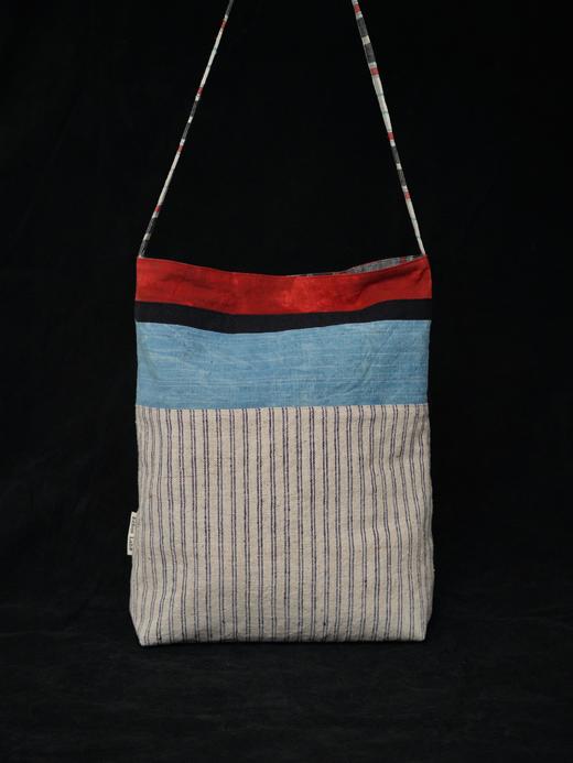 回声Echos/撞色拼接条纹斜挎包【可双面背】 商品图0