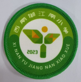 通版佛山市三水区西南御江南小学包边校徽姓名贴章可缝烫现货发51