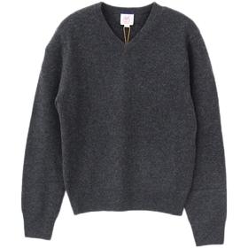 鹿王 女V领平针羊绒套衫 912390703