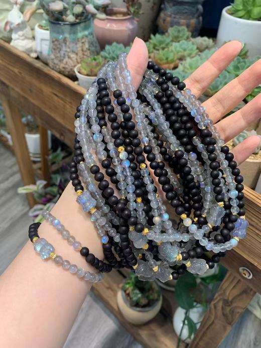 6mm月光石沉香手链 商品图1