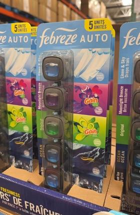 4瓶装FEBREZE汽车空气清新剂 去除空调霉味残留烟味新车异味  8ml 温哥华直邮