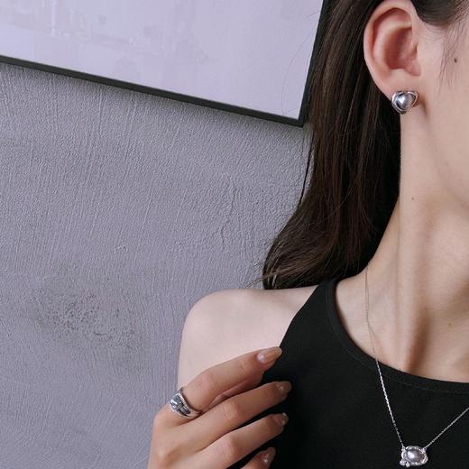 【甄珠贝】大溪地 爱心无核keshi耳钉 纯银配件 商品图5