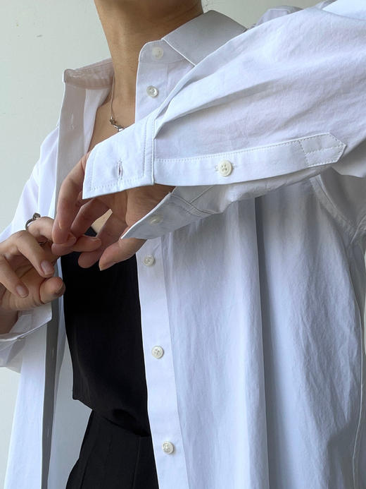 THEHOYAN｜TH2512 12 A-type shirt  双褶衬衫  [  白 ] 商品图7