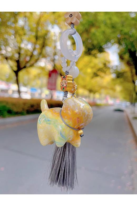 【普陀山】手工招财大漆猫｜檀木雕招财小猫挂件   财财猫咪包包挂件招财猫车挂件 商品图5