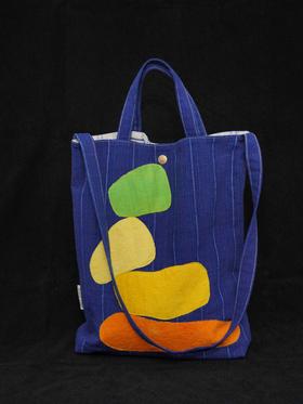 回声Echos/撞色色块贴布帆布包【可双面背】