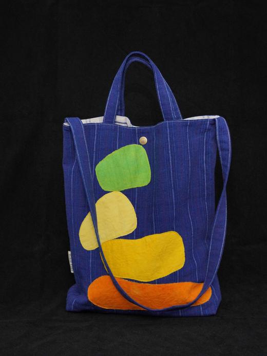 回声Echos/撞色色块贴布帆布包【可双面背】 商品图0