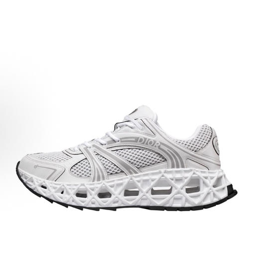 DIOR迪奥 B35 NXXT 织物 镂空藤格纹外底 圆头系带 低帮 生活休闲鞋 男女同款 白色（HC） 商品图0