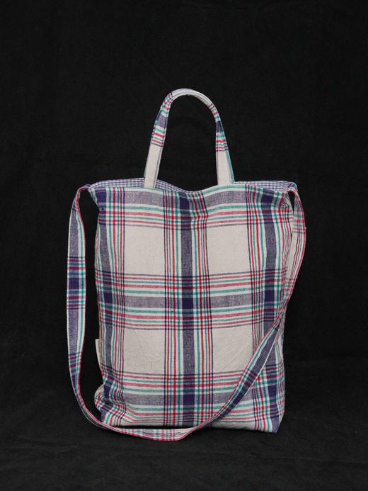 回声Echos/格纹两用斜挎手拎帆布包【可双面背】 商品图0