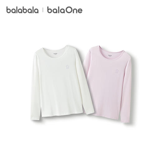 巴拉巴拉balaOne女童长袖T恤秋季新品宝宝打底衫内衣秋衣两件装 商品图4