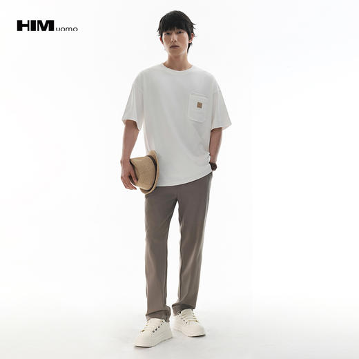 HIM漢崇 潮流舒适抽绳松紧裤腰日常百搭运动宽松休闲裤 2026春季 商品图1