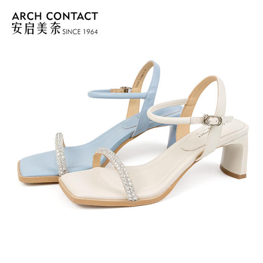 ARCHCONTACT安启美奈夏款一字带钻扣凉鞋【52829】 商品图6