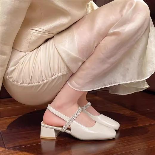 【YW】无忧购浅粗跟头玛丽珍包凉鞋女仙女一字带方头1168（截单后3-5天发货） 商品图4