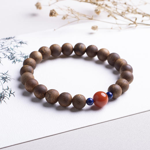 xy0412沉香+南红青金石手串 商品图1