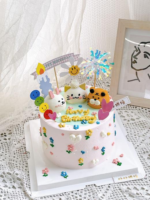 小动物过生日（底色可改，动物可改 请备注一下哦） 商品图0