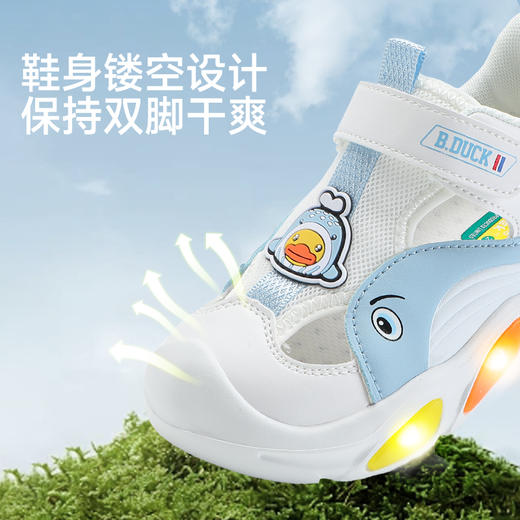 B.Duck小黄鸭童鞋夏季儿童运动鞋24-30 B1686812 商品图5