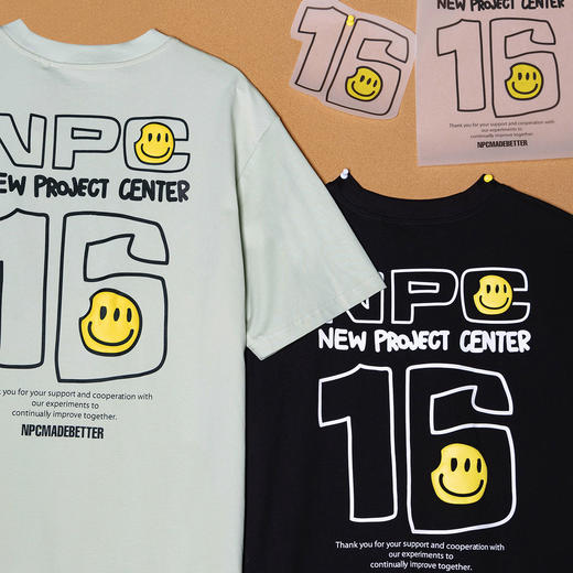 【NPC X 颜程 拾·陆周年限定】笑脸数字索罗娜短袖花NP56TE88 商品图1