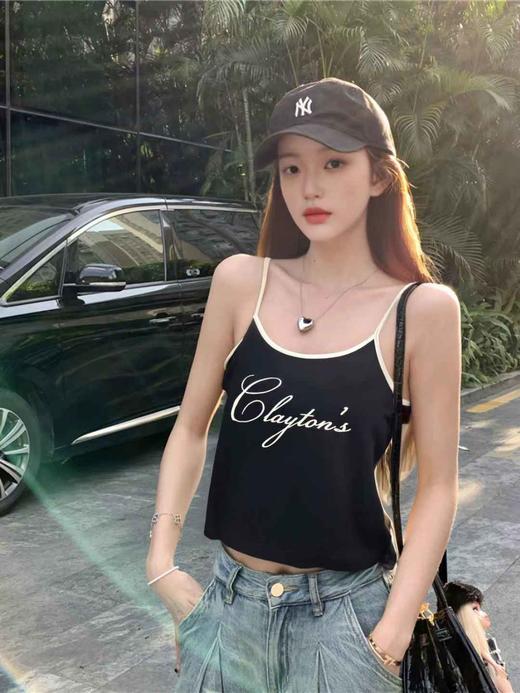 【诗铭洛可】W823撞色吊带白色边B13-2 商品图1