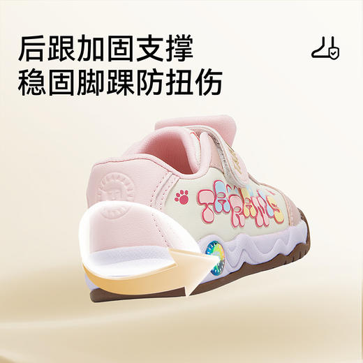 泰兰尼斯秋季新款童鞋女宝宝学步鞋包头防踢机能鞋女童透气运动鞋  T02T5C7394 商品图4